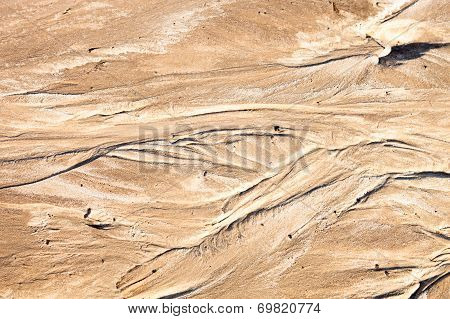 Sand Surface With The Relief Formed By Water Currents