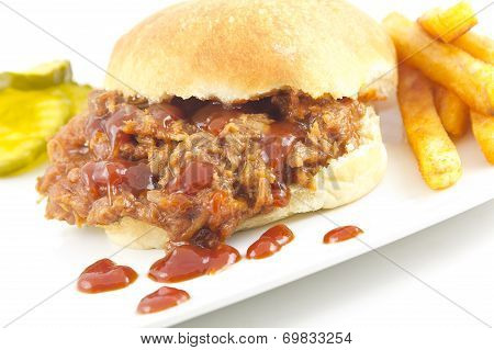 Pulled pork sloppy joe a not so healthy summer American staple
