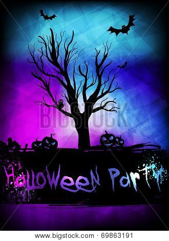 Template For Halloweeen Poster Party