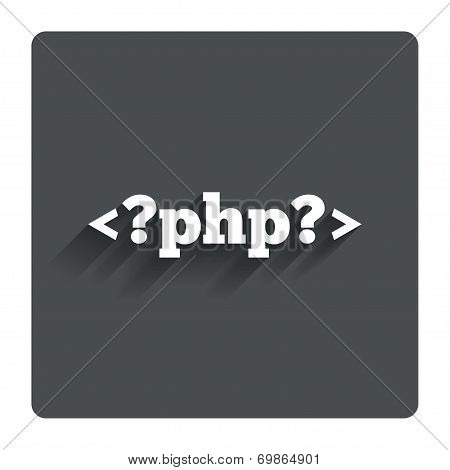 PHP sign icon. Programming language symbol.