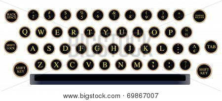 Old Typewriter Keyboard