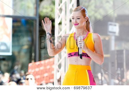 NEW YORK-AUG 8: Recording artist Iggy Azalea performs in concert at NBC's 