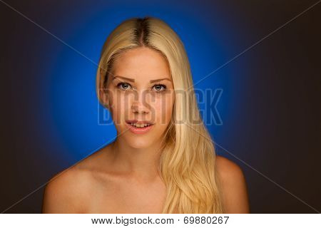 Neauty Portrait Of Cute Blonde Woman