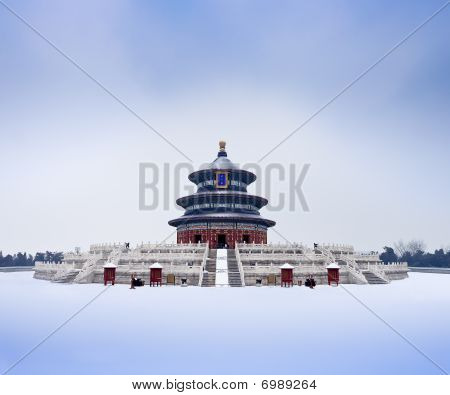 Qi Niandian chrám nebes parku, Peking, Čína, starověké čínské císaři modlili příznivé p