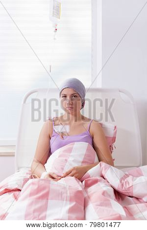 Girl With Tumor Being In Hospital