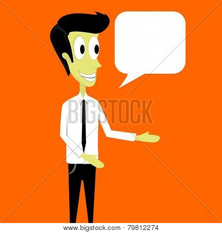 Businessman giving a presentation