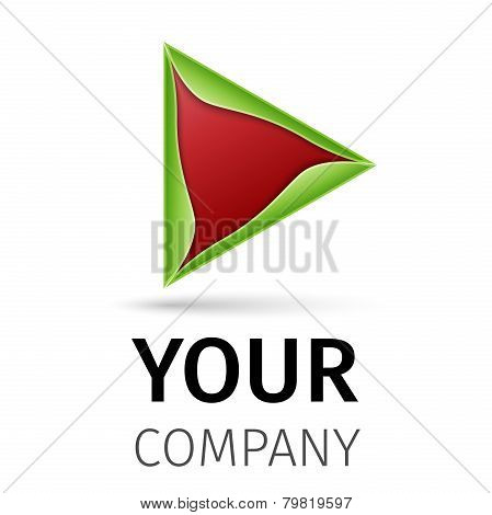 abstract vector logo play