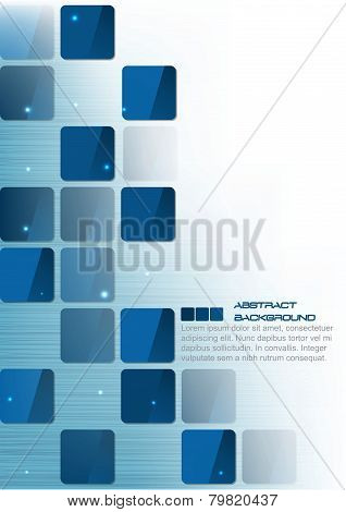 Blue square abstract business background