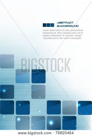 Blue square abstract business background