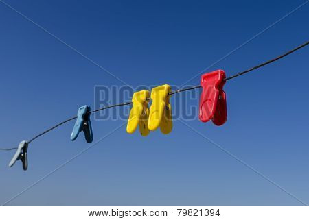 Multicolored clothes clamp