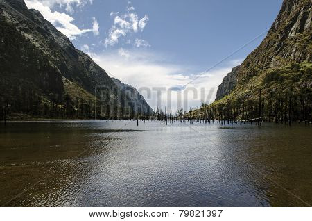 A beautiful mountain lake
