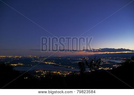 Evening, Landscape Over Lake