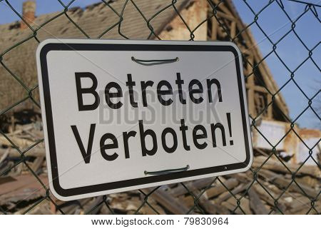 Betreten Verboten