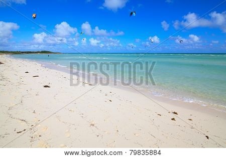 Beach on the island of Cayo Guillermo. Atlantic Ocean. Cuba.