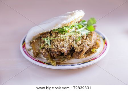 Taiwanese Guo Bao On A Table