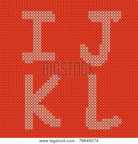 Vector embroidering alphabet