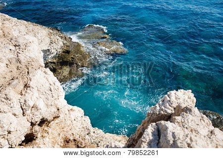 Mediterranean sea coast near Agia Napa, Cyprus