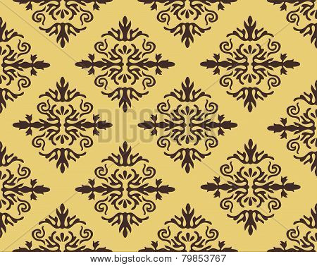 Vector Damask Seamless Pattern Background. Elegant Luxury Texture For Wallpapers, Backgrounds And Pa