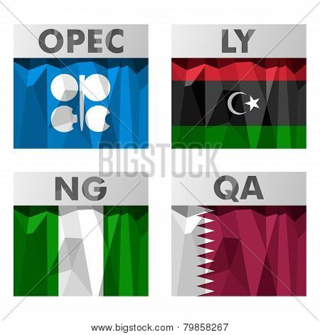Opec Countries Flags.