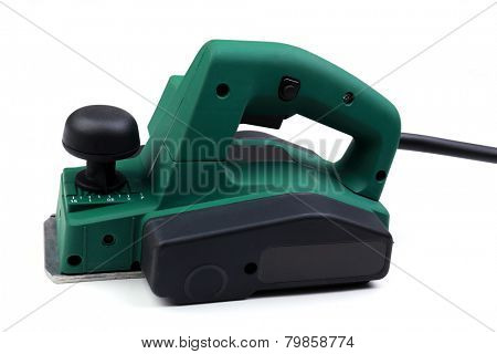 Electric planer isolated on white