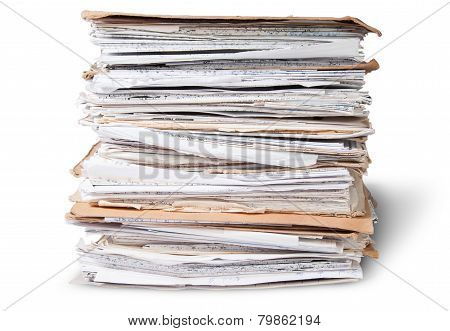 In Front Old Files In Stack