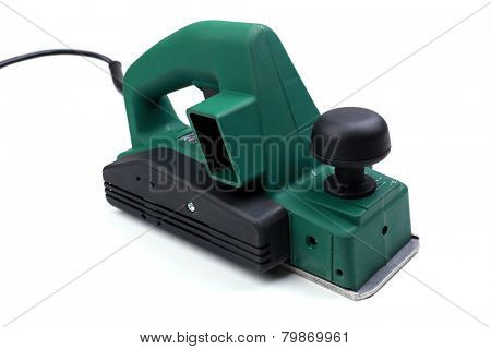 Electric planer isolated on white