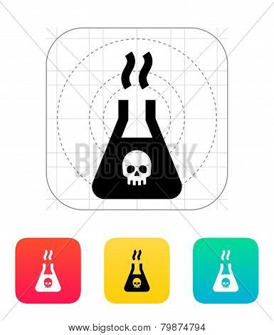 Dangerous substance icon. Vector illustration.