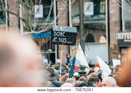 Mass Unity Rally Held In Strasbourg Following Recent Terrorist Attacks