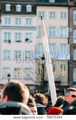 Mass Unity Rally Held In Strasbourg Following Recent Terrorist Attacks