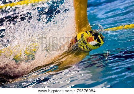 Milan - December  23:  M. Cofrani  (italy)  Performing In  Swimming Meeting Brema Cup On December  2