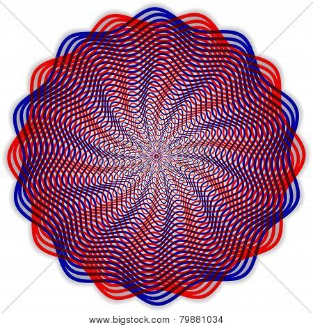 Vector abstract round guilloche pattern