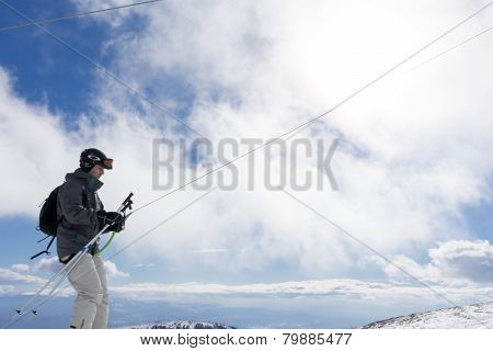 Skiers Enjoy The Snow At Kaimaktsalan Ski Center, In Greece. Recently At The Ski Center Every Lift H