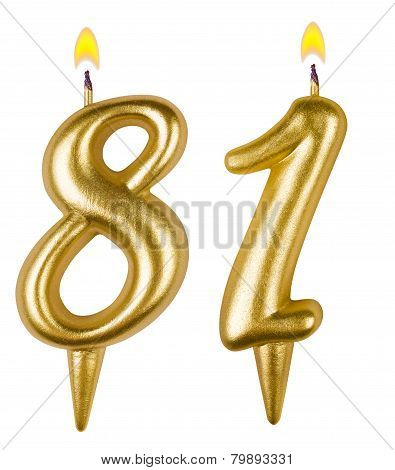 Birthday Candles Number Eighty One