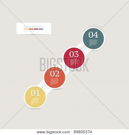 Infographics design template. Business concept with 4 options.