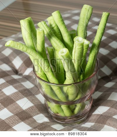 Organic Chinese Long Beans In A Glass
