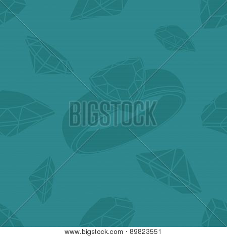 Diamond trillion ring seamless