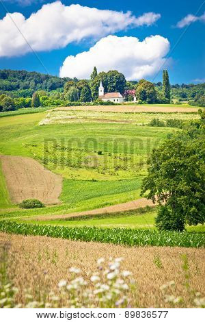 European Landscape In Vojakovec Village, Croatia