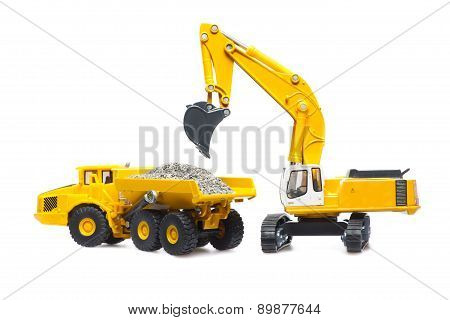 Toy Cable Excavator And Heavy Truck