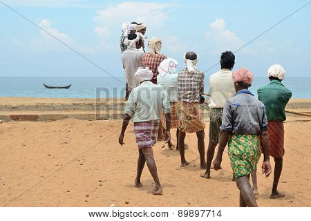 KOVALAM, INDIA - APRIL  11, 2015.