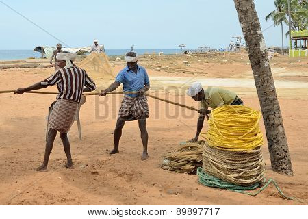 KOVALAM, INDIA - APRIL  11, 2015.