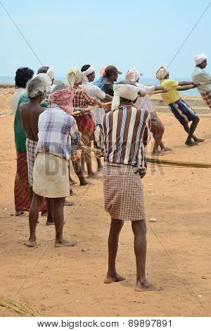 KOVALAM, INDIA - APRIL  11, 2015.