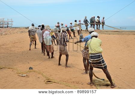 KOVALAM, INDIA - APRIL  11, 2015.