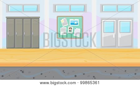Seamless School Corridor For Game Design