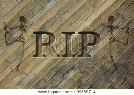 Engraved Coffin Rip Skeleton