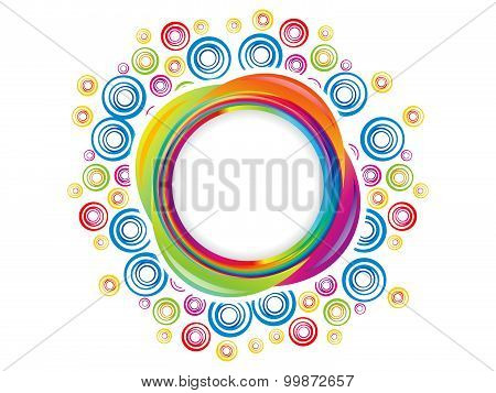 Abstract Colorful Artistic Rainbow Circle Explode
