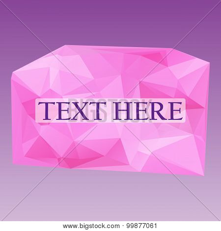 vector polygonal label for text