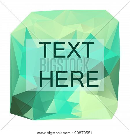 vector polygonal label for text
