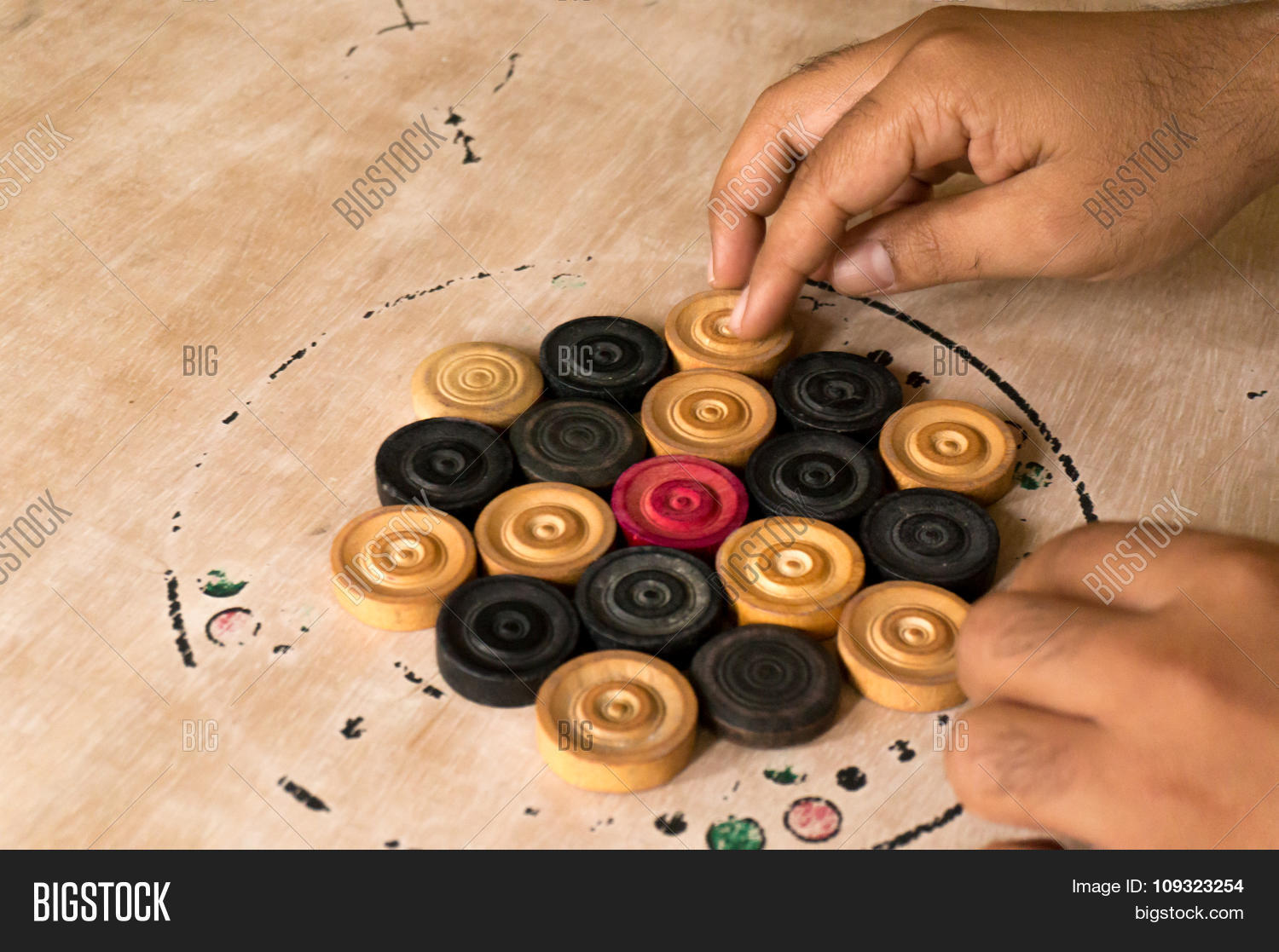 Hands Arranging Carrom Image & Photo (Free Trial) Bigstock