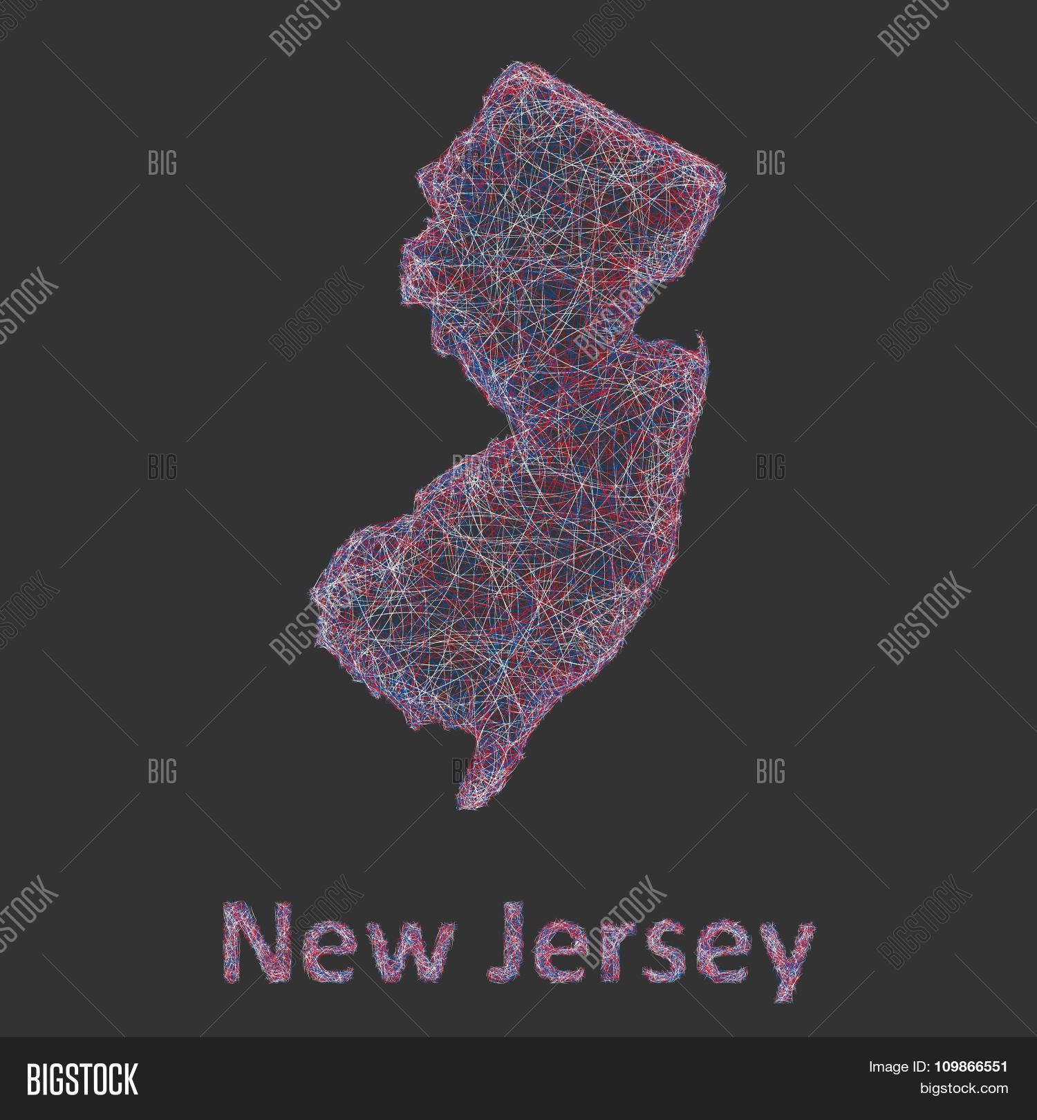 New Jersey Line Art Vector & Photo (Free Trial) Bigstock