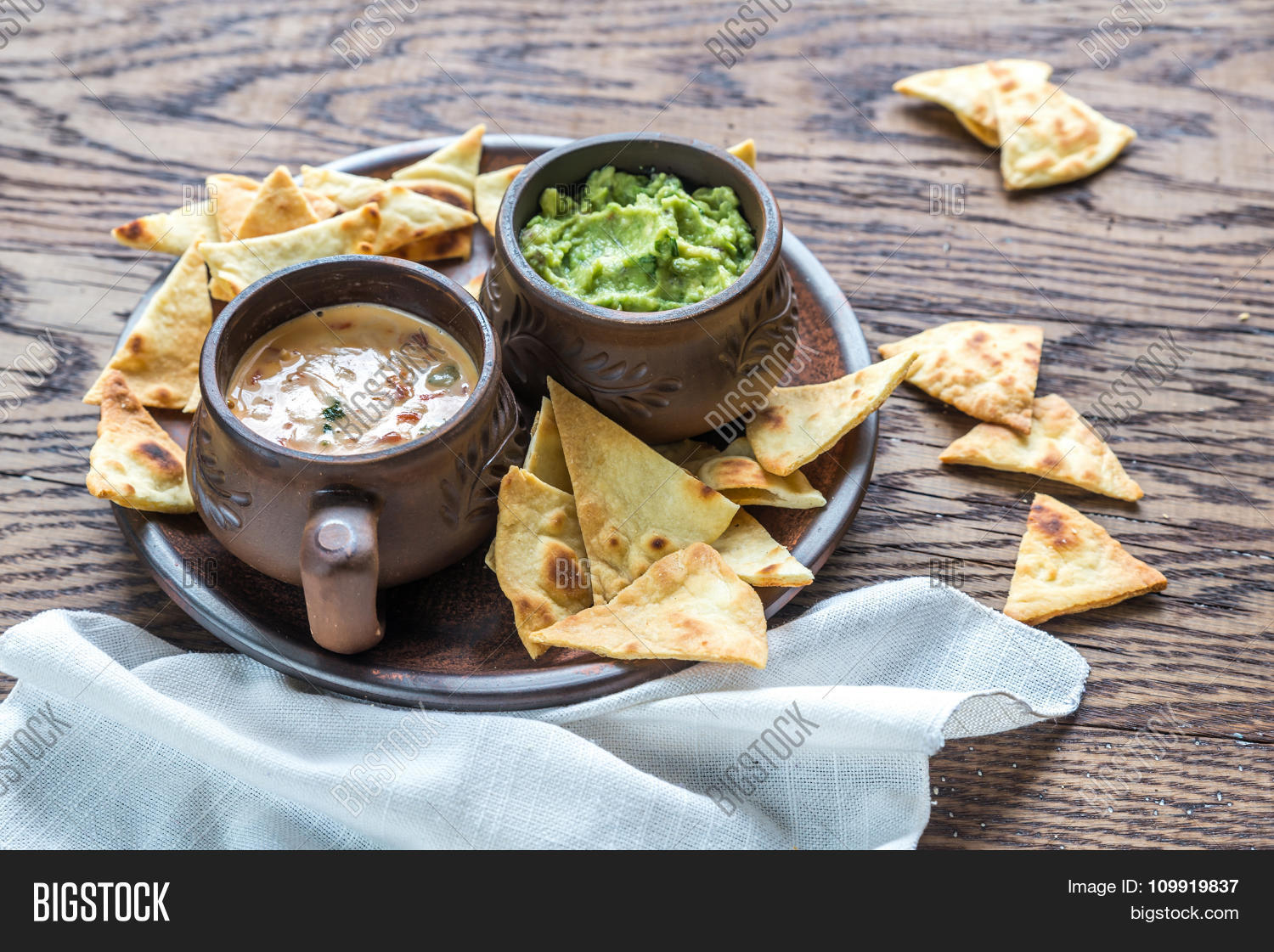 Bowls Guacamole Queso Image & Photo (Free Trial) Bigstock